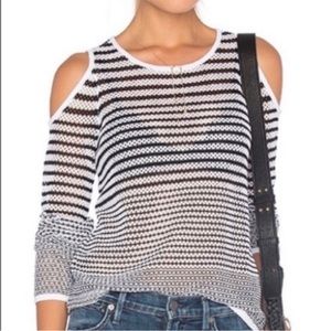 Rag and Bone Pat Stripe Cold Shoulder Sweater. Brand new with tags! XS / P